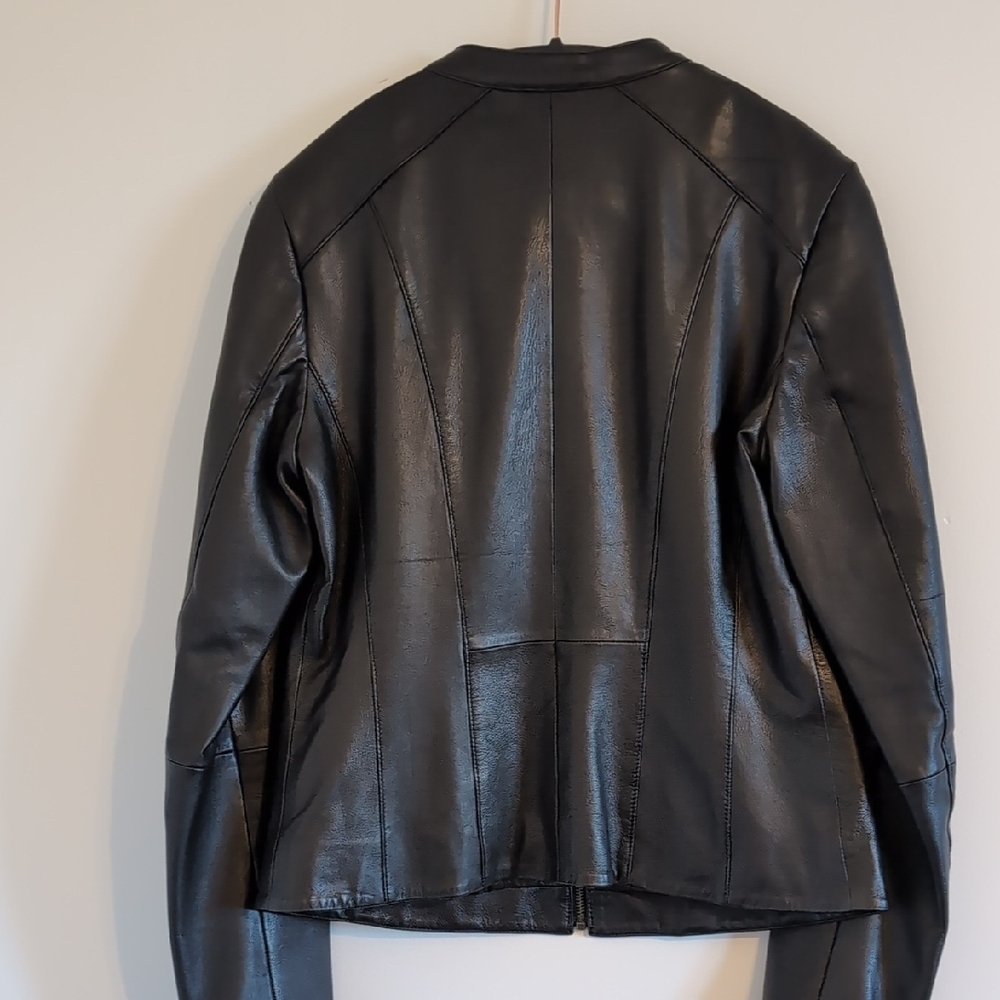 Sears Classic Black Leather Jacket - Picture 3 of 5